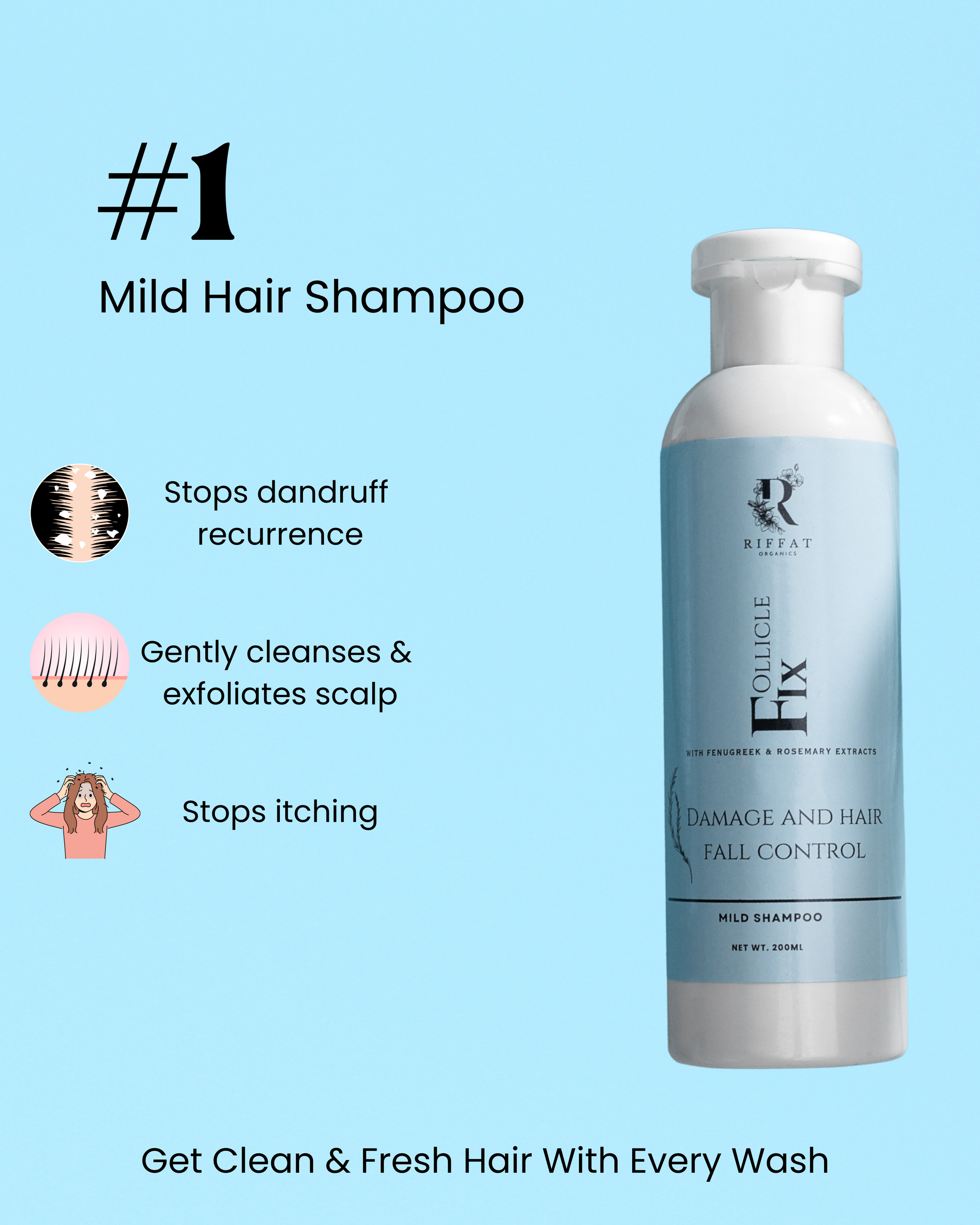 Follicle Fix Mild Shampoo - 200ml