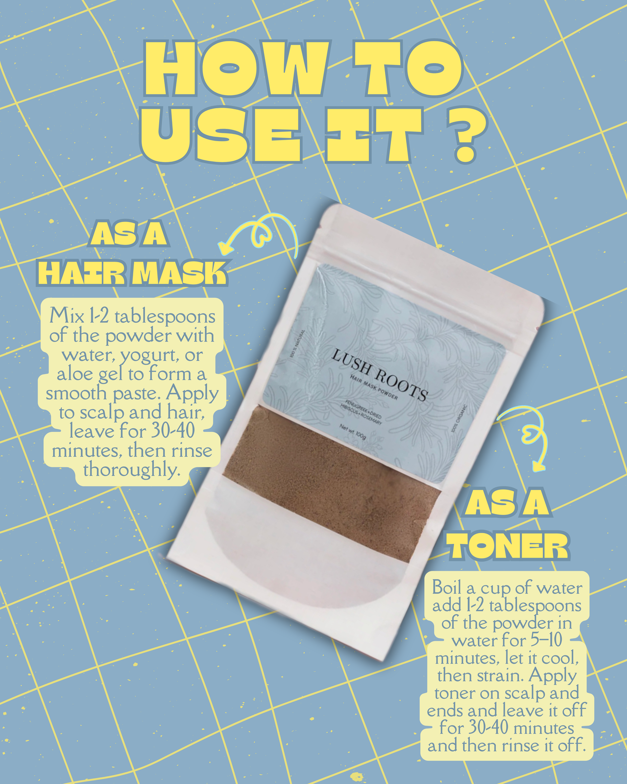 Lush Roots Hair Mask Powder