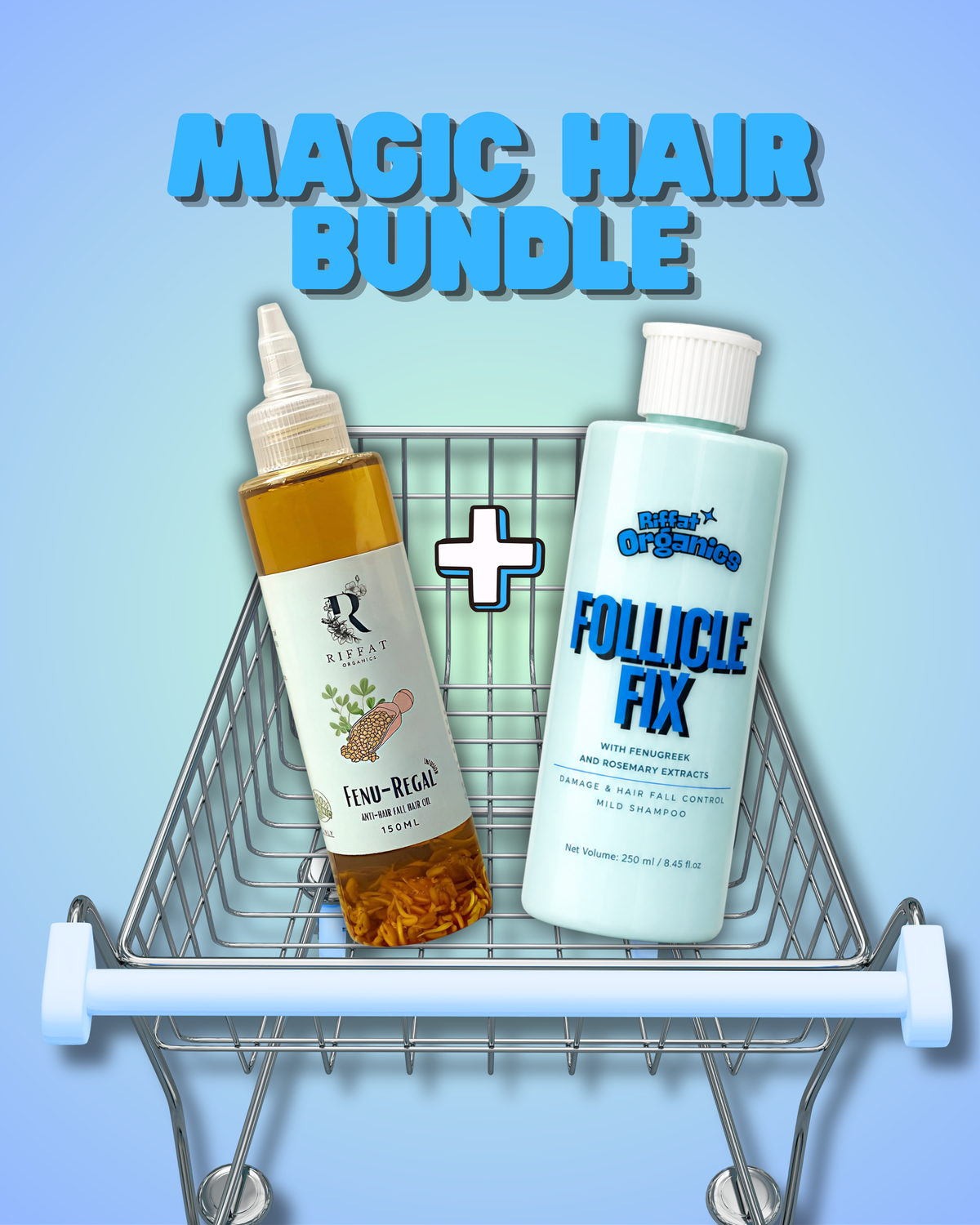 Magic Hair Bundle - Follicle Fix Shampoo + Fenu Regal Hair Oil