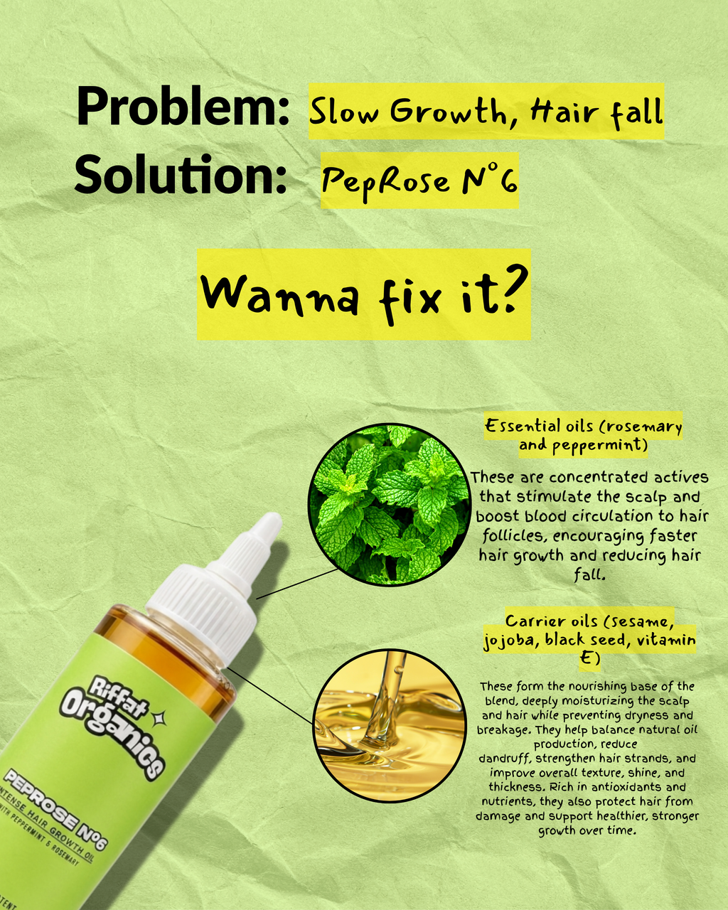 Peprose N6 Intense Hair Growth Oil - 100ml